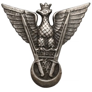 PSZnZ, distintivo TOBRUK della Brigata Indipendente di Fucilieri dei Carpazi [0683] - in ARGENTO