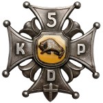 PSZnZ, Badge, 5th Borderland Infantry Division - in SILVER