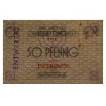 Getto w Łodzi, 50 fenigów 1940 - ENTWERTET - No 000121