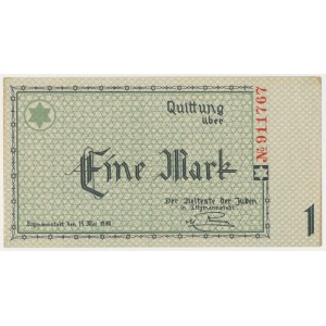 Lodz ghetto, 1 mark 1940 - no series, 6-digit numbering