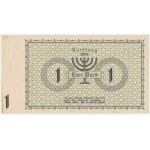 Lodz ghetto, 1 mark 1940 - no series, 6-digit numbering