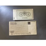 Getto w Łodzi, 1 i 20 marek 1940 - PARKA z nr 001617 - TEN SAM NUMER (2szt)