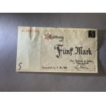 Getto w Łodzi, 1 - 50 marek 1940 - komplet ENTWERTET z nr 000393 (6szt)