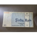 Getto w Łodzi, 1 - 50 marek 1940 - komplet ENTWERTET z nr 000393 (6szt)