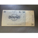 Getto w Łodzi, 1 - 50 marek 1940 - komplet ENTWERTET z nr 000393 (6szt)