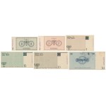 Getto w Łodzi, 1 - 50 marek 1940 - komplet ENTWERTET z nr 000393 (6szt)