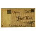Getto w Łodzi, 1 - 50 marek 1940 - komplet ENTWERTET z nr 000393 (6szt)
