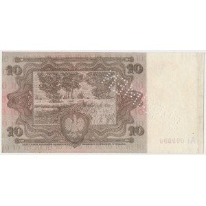 10 złotych 1928 - SPECIMEN - A1 000000