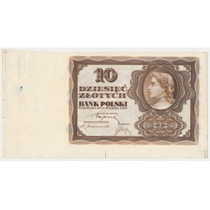 10 zloty 1928 - color sample of the obverse and reverse subprint
