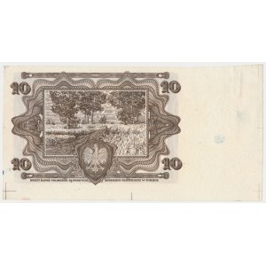 10 zloty 1928 - color sample of the obverse and reverse subprint