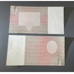 10 złotych 1928 - próba kolorystyczna poddruku awersu i rewersu (2szt)