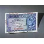 London, 5 gold 1939 Outlay pattern AC0000000 / C0 000 001 - E1 000 000 SPECIMEN perforation C 0000000 - SPECIMEN perforation