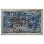 London, 5 gold 1939 - MODEL - A 1234567.