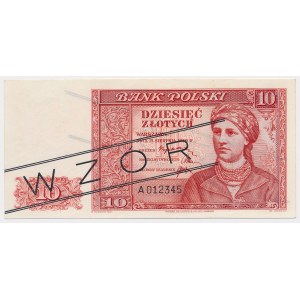 Londyn, 10 złotych 1939 - WZÓR - A 012345