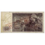 Londyn, 500 złotych 1939 - WZÓR - A 012345 - z adnotacjami akceptacyjnymi