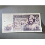 Londyn, 500 złotych 1939 - WZÓR - A 012345 - z adnotacjami akceptacyjnymi