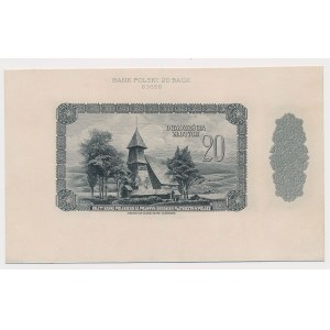 ABNCo, 20 zl. 1939 - zkušební tisk rubu