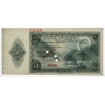 ABNCo, 50 złotych 1939 - SPECIMEN z nr zlecenia - szerszy margines z oznaczeniem arkusza