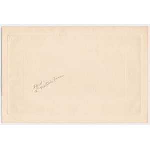 ABNCo, 50 zloty 1939 - proof print of obverse on cardboard sheet
