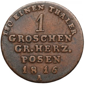 Posenské veľkovojvodstvo, 1 groš 1816-A, Berlín
