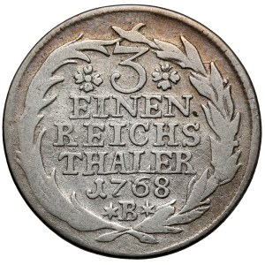 Silesia, Frederick II the Great, 1/3 thaler 1768-B, Wrocław