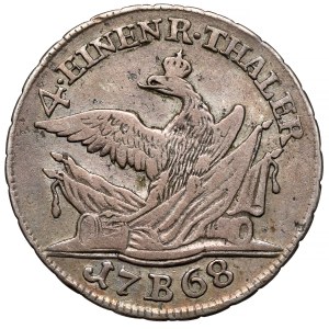 Silesia, Frederick II the Great, 1/4 thaler 1768-B, Wrocław