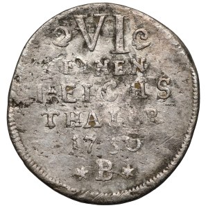 Slezsko, Fridrich II. velký, 1/6 tolaru 1750-B, Vratislav - první