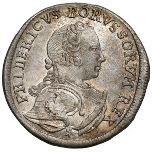 Śląsk, Fryderyk II Wielki, 1/6 talara 1751-B, Wrocław - małe popiersie