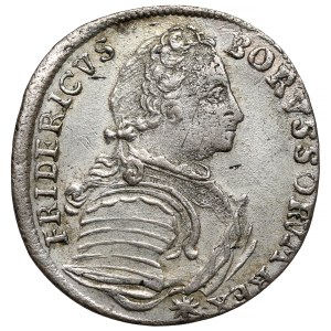 Śląsk, Fryderyk II Wielki, 1/6 talara 1751-B, Wrocław - duże popiersie