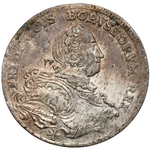 Slezsko, Fridrich II. velký, 1/6 tolaru 1752-B, Vratislav - sněhové vločky