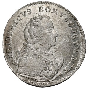 Śląsk, Fryderyk II Wielki, 1/12 talara 1750-B, Wrocław - listki