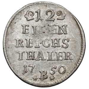 Silesia, Frederick II the Great, 1/12 thaler 1750-B, Wroclaw - ornaments