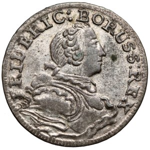 Silesia, Frederick II the Great, 3 krajcars 1752-B, Wrocław - shields
