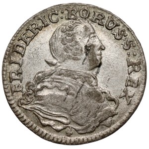 Silesia, Frederick II the Great, 3 krajcara 1753-B, Wrocław