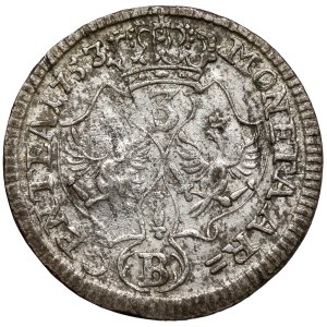 Silesia, Frederick II the Great, 3 krajcara 1753-B, Wrocław
