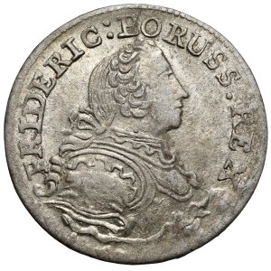 Silesia, Frederick II the Great, 3 krajcara 1755-B, Wrocław