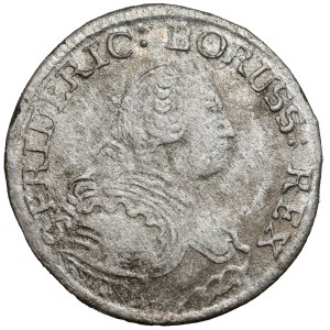 Slezsko, Fridrich II. velký, 3 krajcary 1763-B, Vratislav - vzácné