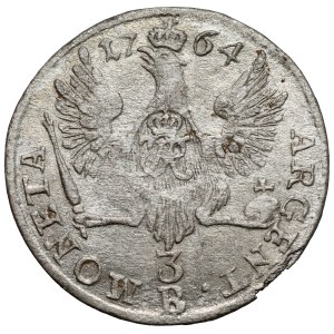Silesia, Frederick II the Great, 3 krajcara 1764-B, Wrocław - in CORONA