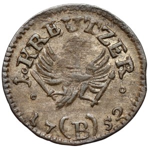 Silesia, Frederick II the Great, Krajcar 1752-B, Wrocław