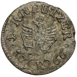 Silesia, Frederick II the Great, Krajcar 1766-B, Wrocław