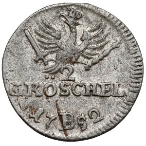 Slezsko, Fridrich II. velký, 2 greszle 1752-B, Wrocław