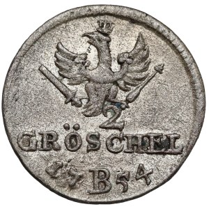 Silesia, Frederick II the Great, 2 greszle 1754-B, Wrocław