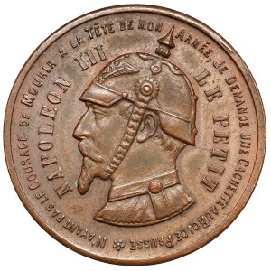 France, Napoleon III, Satirical Medal 1870 - Vampire de la France