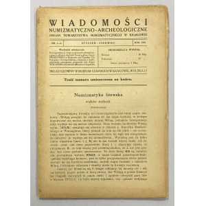 Numismatische und archäologische Nachrichten 1921 / 1-6