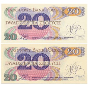 20 zl 1982 - A and AA - set (2pcs)