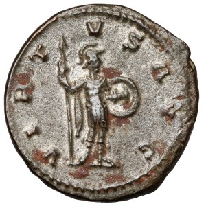 Galien (258-268 n.e.) Antoninian, Antiochia - Virtus trzymający tarczę