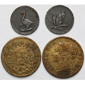 Europe, Tokens and Spielmarke (19th century) - set (4pcs)