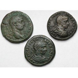 Cesarstwo Rzymskie, Brązy prowincjonalne (III w. n.e.) - zestaw (3szt)
