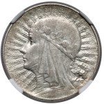 Head of a Woman 5 gold 1932 with sign, Warsaw - rare