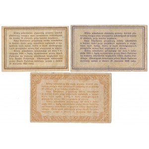 Set of pass tickets 10-50 gr 1924 (3pcs)